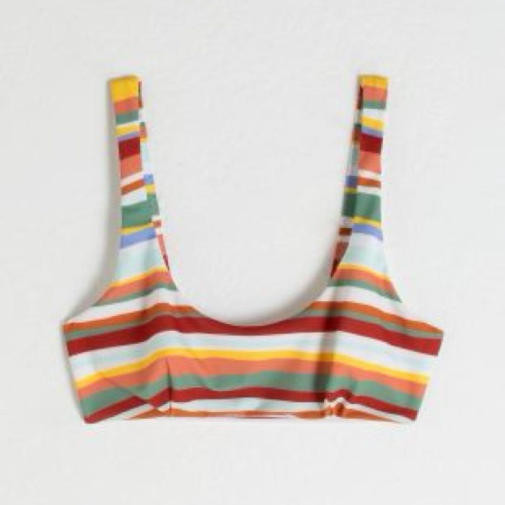 & Other Stories Striped Bikini Top